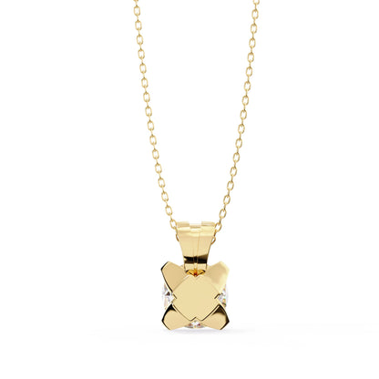 4 Prong Round Lab Diamond Pendant