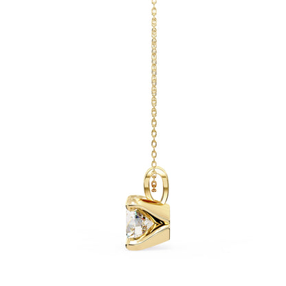 4 Prong Round Lab Diamond Pendant