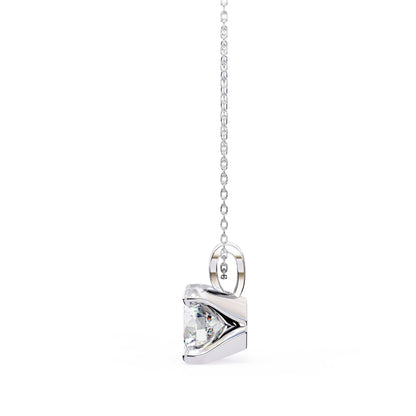 4 Prong Round Lab Diamond Pendant