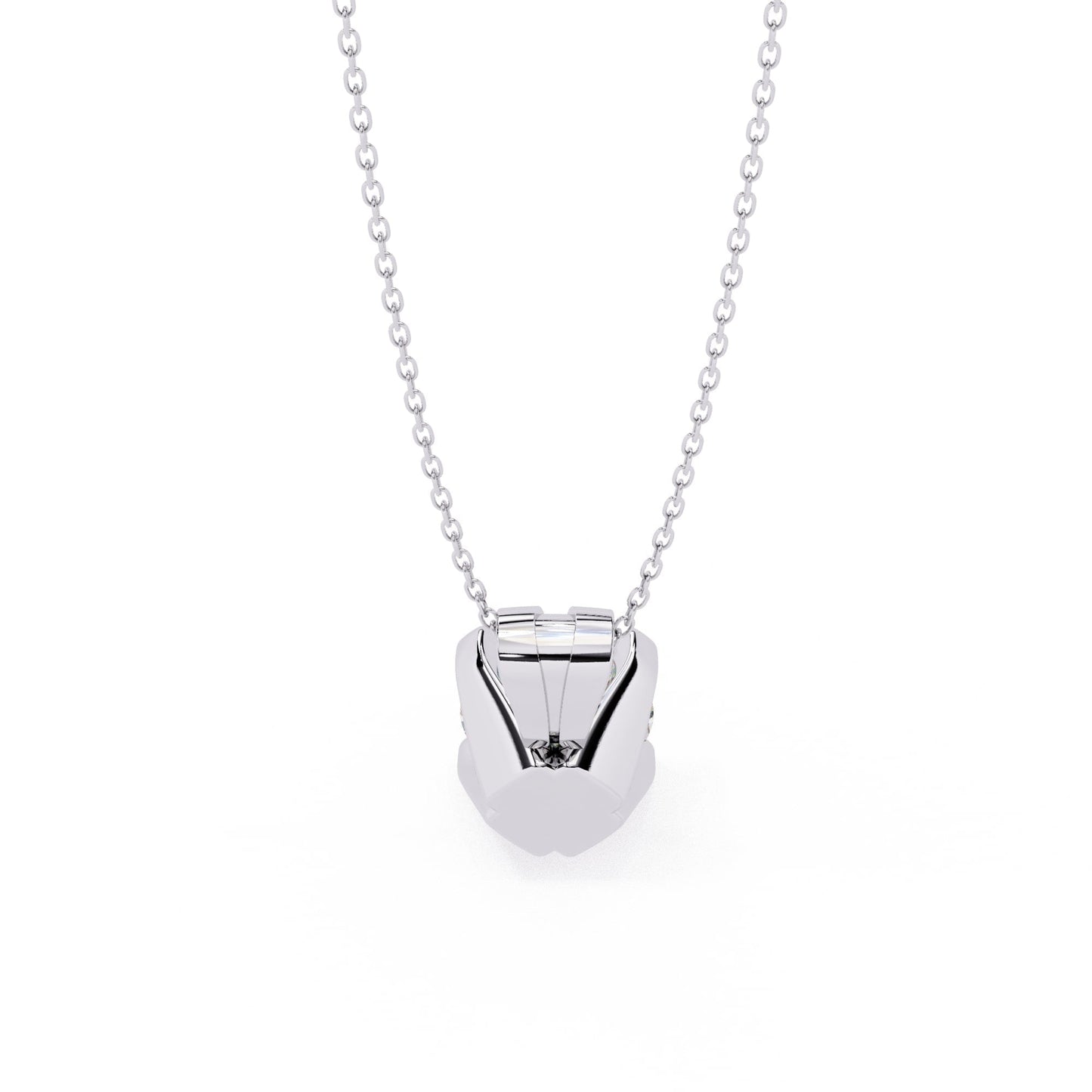 4 Prong Round Lab Diamond Pendant
