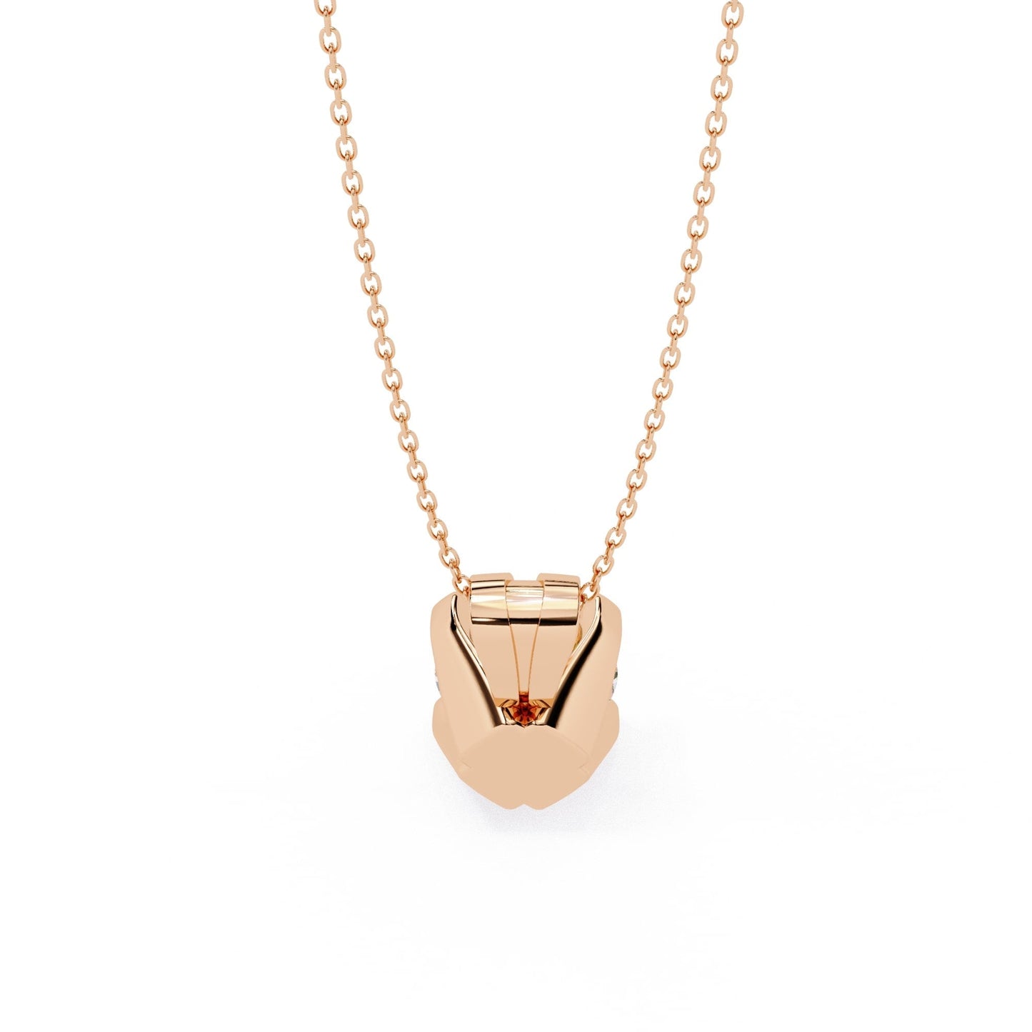 4 Prong Round Lab Diamond Pendant