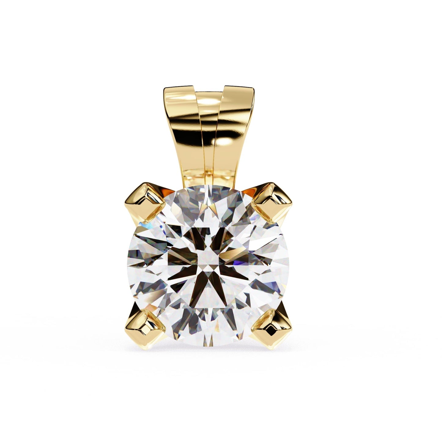 4 Prong Round Lab Diamond Pendant