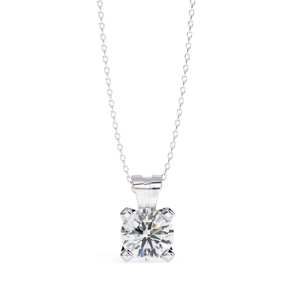 4 Prong Round Lab Diamond Pendant