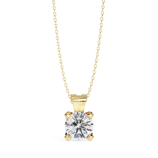4 Prong Round Lab Diamond Pendant