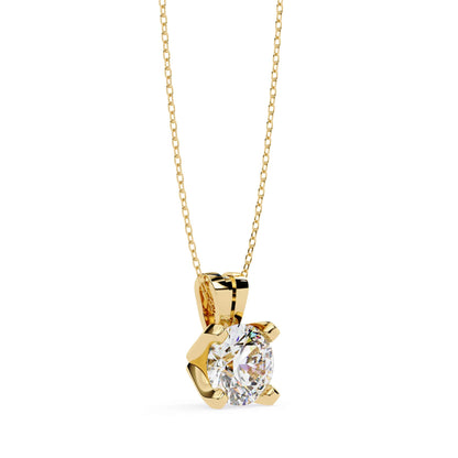 4 Prong Round Lab Diamond Pendant