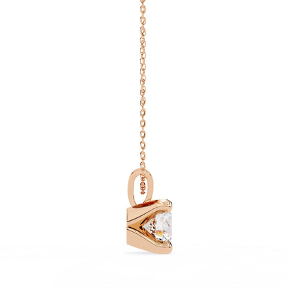 4 Prong Round Lab Diamond Pendant