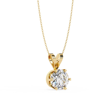 6 Prong Round Lab Grown Diamond Pendant