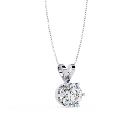 6 Prong Round Lab Grown Diamond Pendant