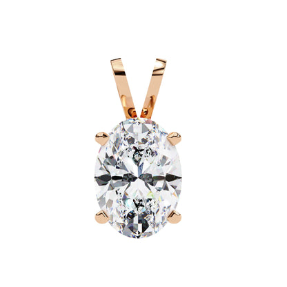 Lab Grown Oval cut Diamond Pendant