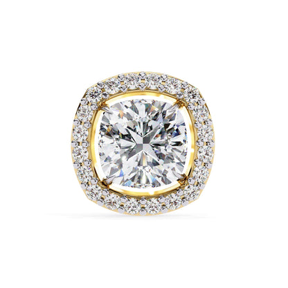Halo Cushion Lab Grown Diamond Stud Earrings