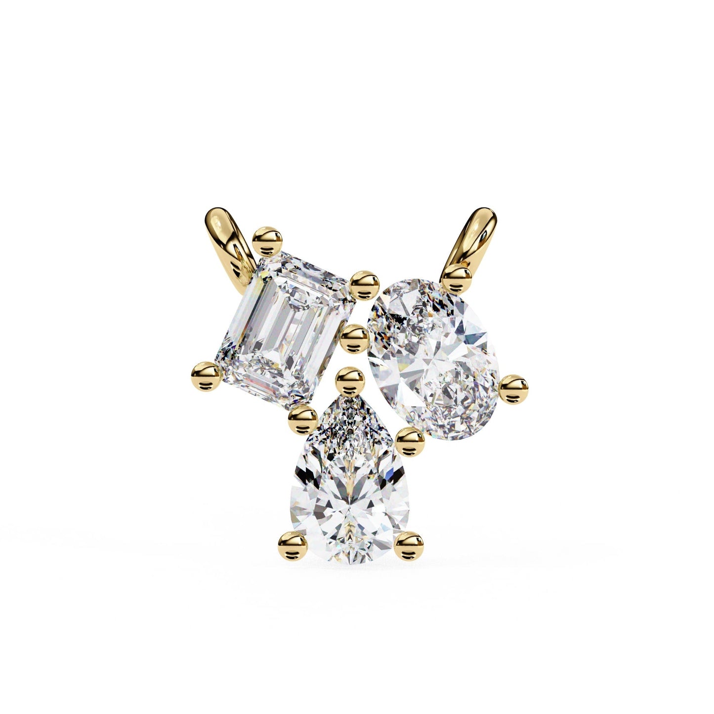 Dazzling Trio Lab Grown Diamond Pendant