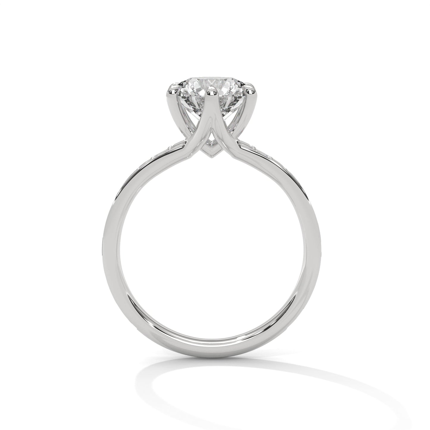 Diamond ring with a white background
