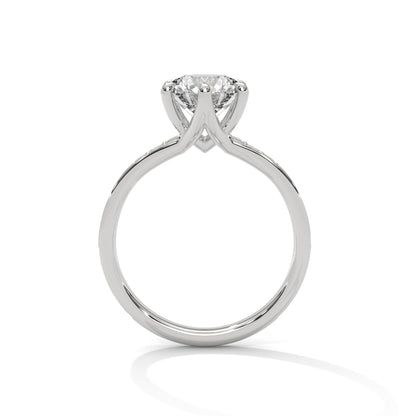 Diamond ring with a white background