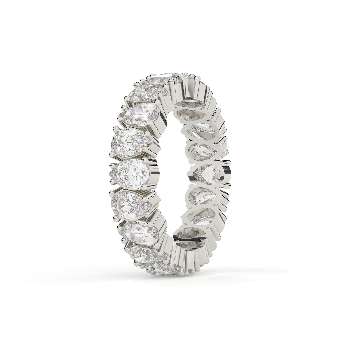 Diamond ring with a white background