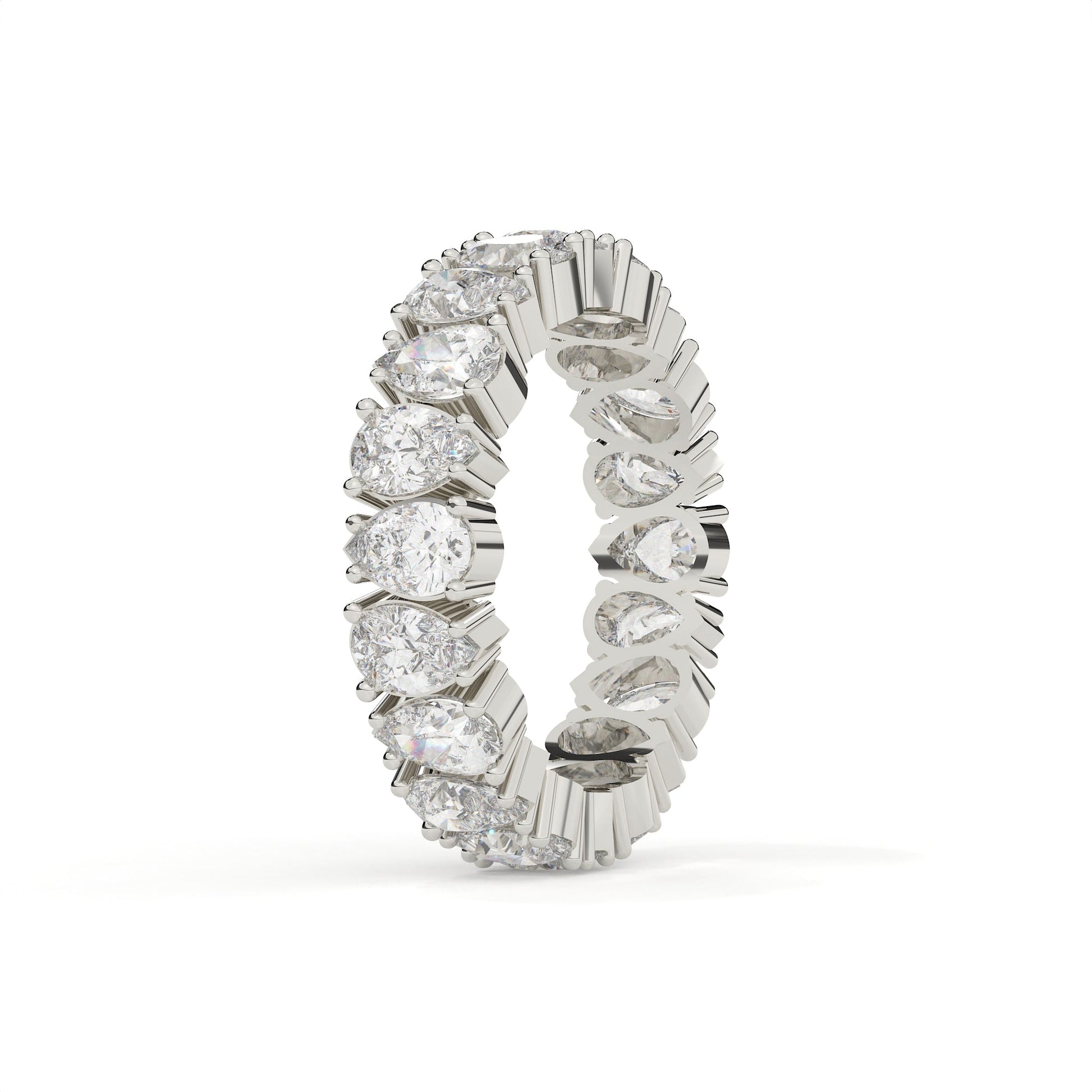 Diamond ring with a white background