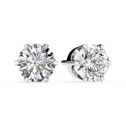 Round Lab Grown Diamond Stud Earrings