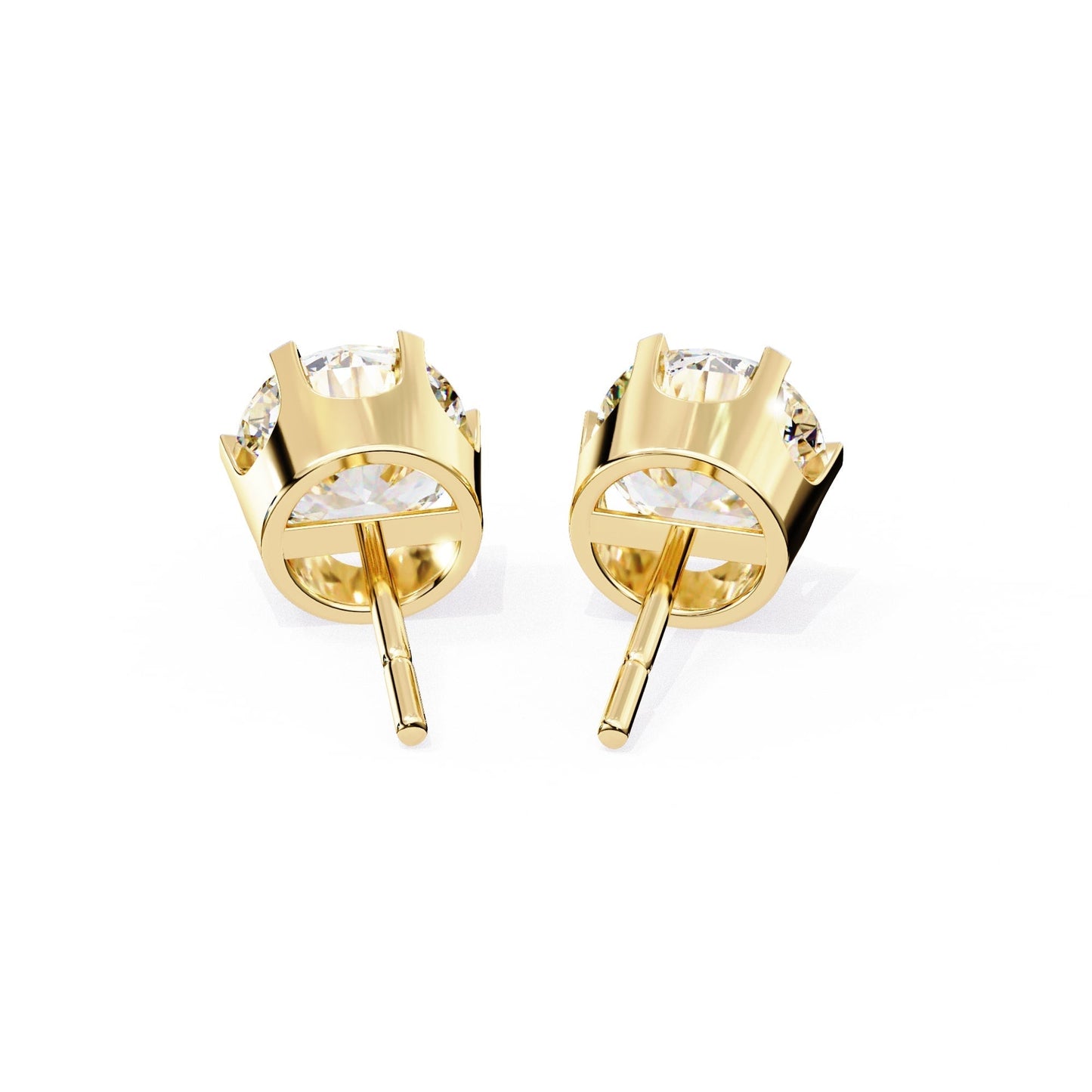 Round Lab Grown Diamond Stud Earrings