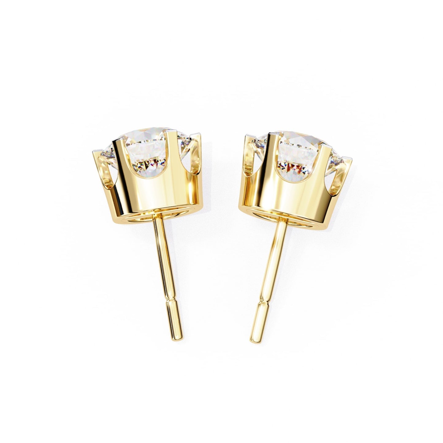 Round Lab Grown Diamond Stud Earrings