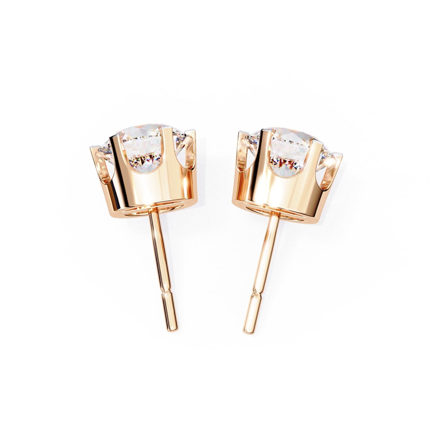 Round Lab Grown Diamond Stud Earrings