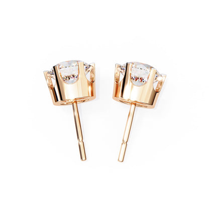 Round Lab Grown Diamond Stud Earrings
