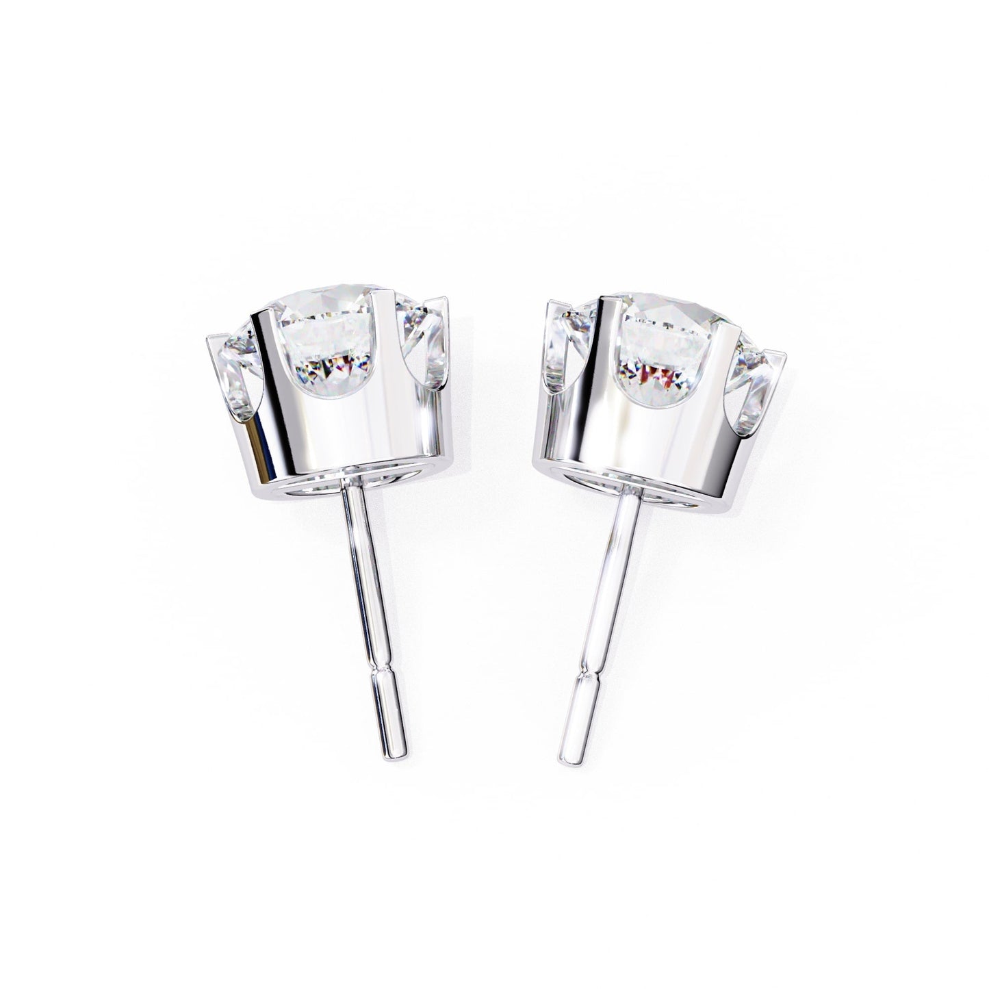 Round Lab Grown Diamond Stud Earrings