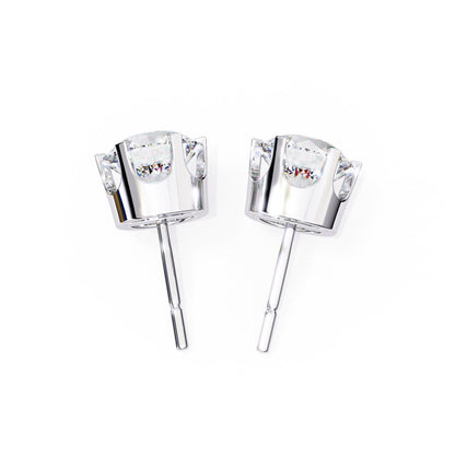 Round Lab Grown Diamond Stud Earrings