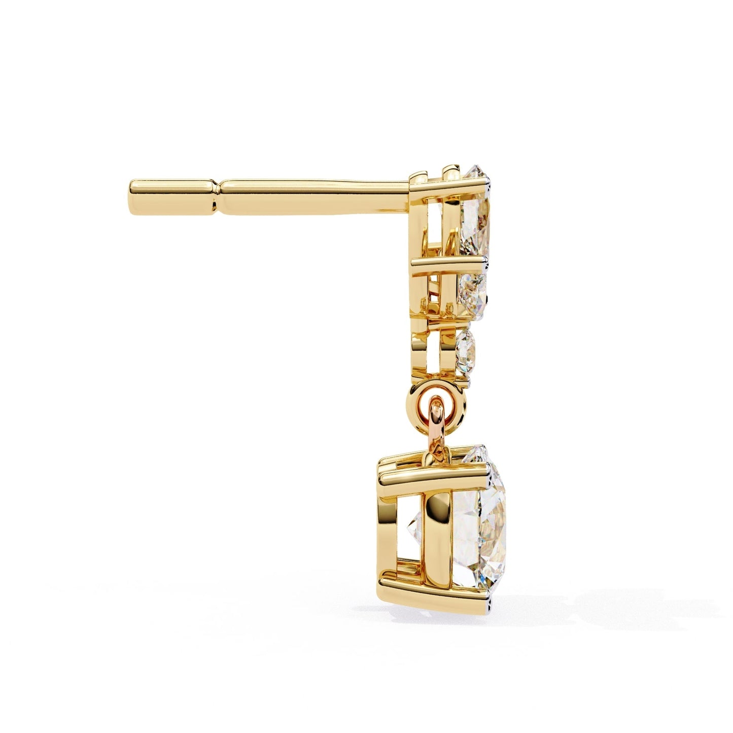 Multi Shape Lab Diamond Dangler Earrings