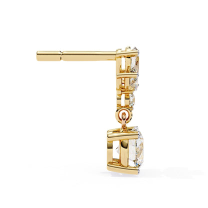 Multi Shape Lab Diamond Dangler Earrings