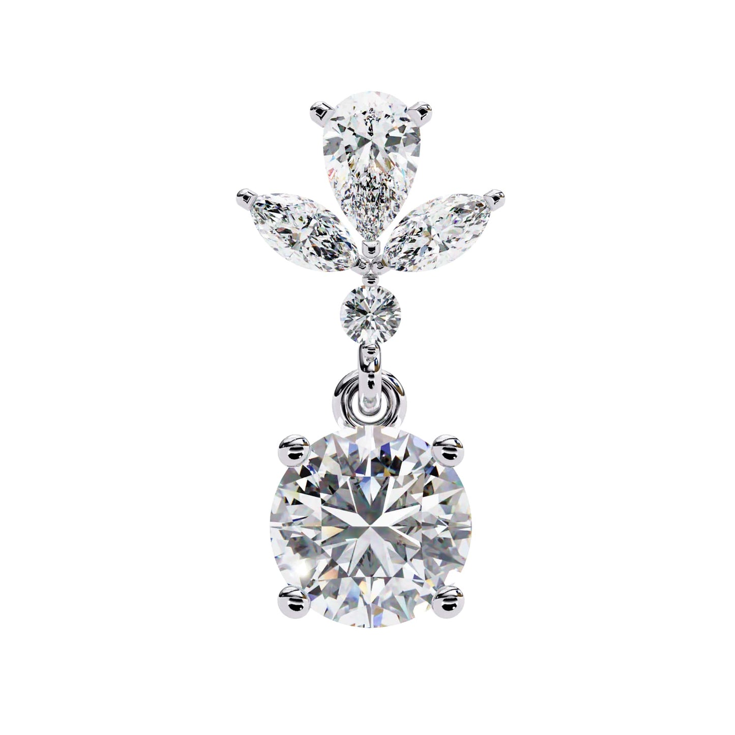 Multi Shape Lab Diamond Dangler Earrings