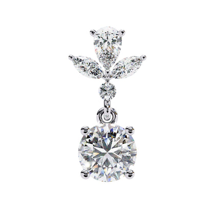 Multi Shape Lab Diamond Dangler Earrings