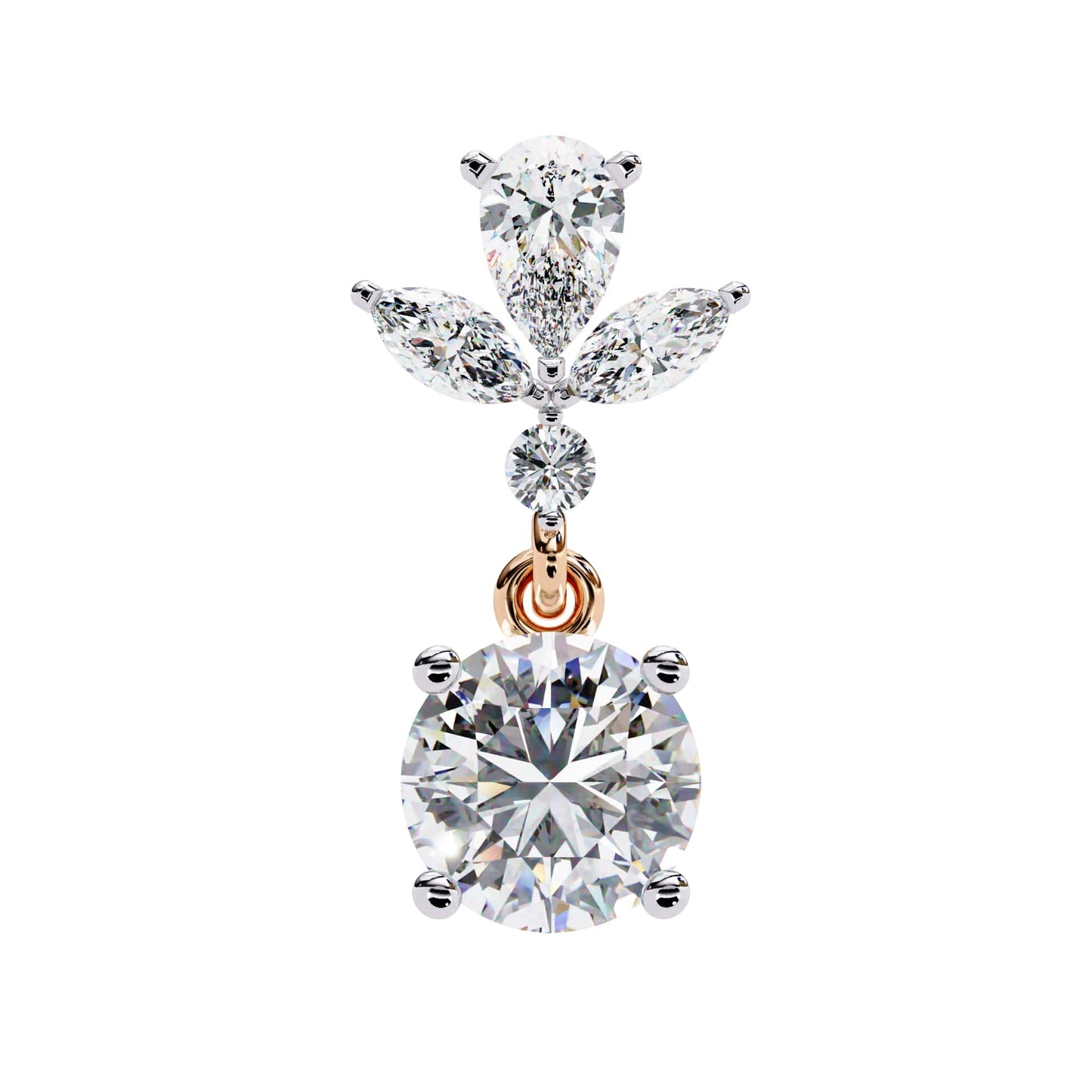 Multi Shape Lab Diamond Dangler Earrings