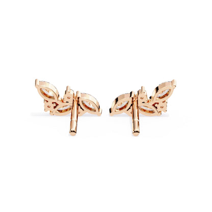 Modern Marquise And Round Lab Grown Diamond Earrings
