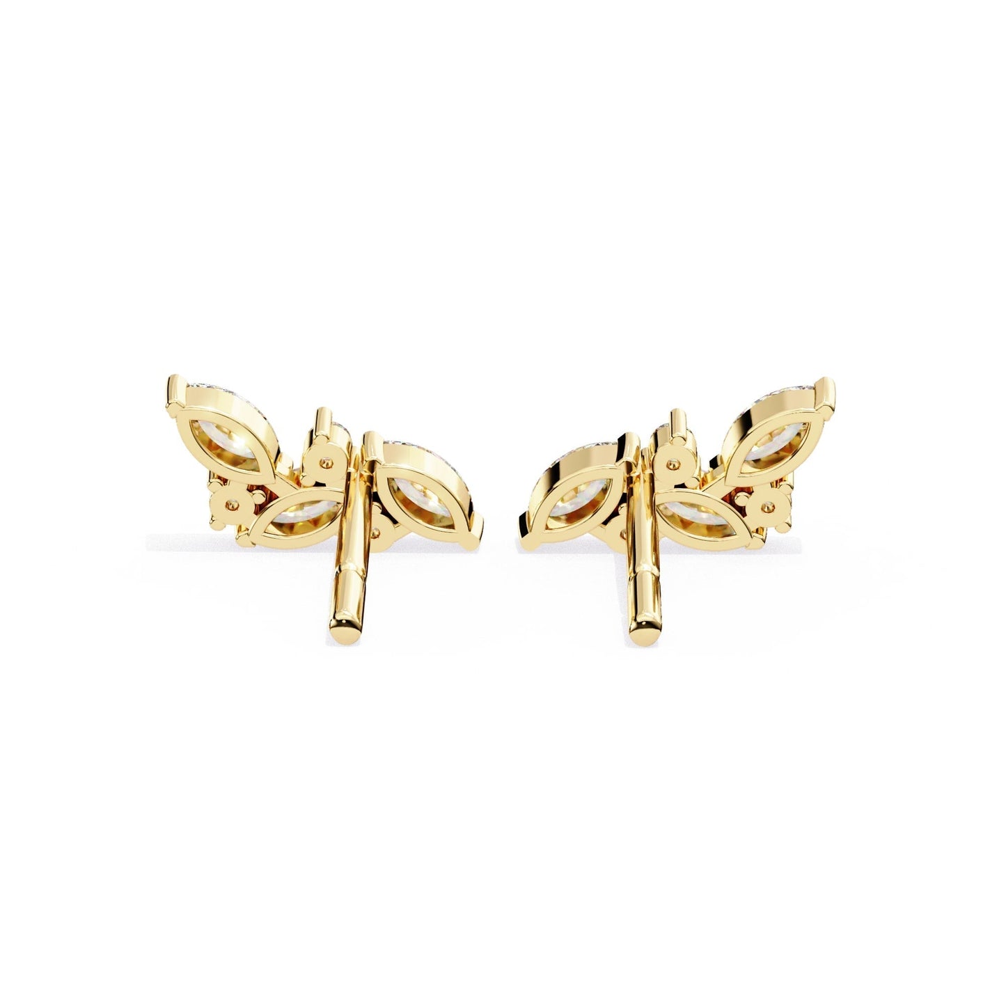 Modern Marquise And Round Lab Grown Diamond Earrings