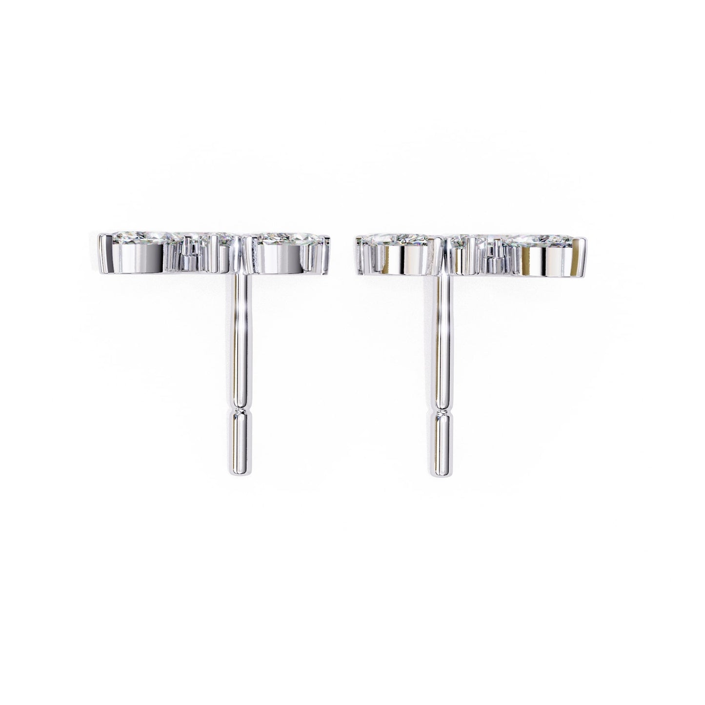 Modern Marquise And Round Lab Grown Diamond Earrings