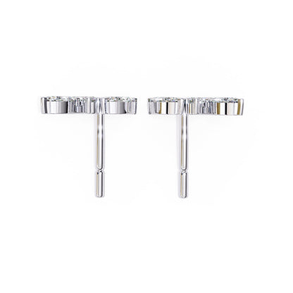 Modern Marquise And Round Lab Grown Diamond Earrings