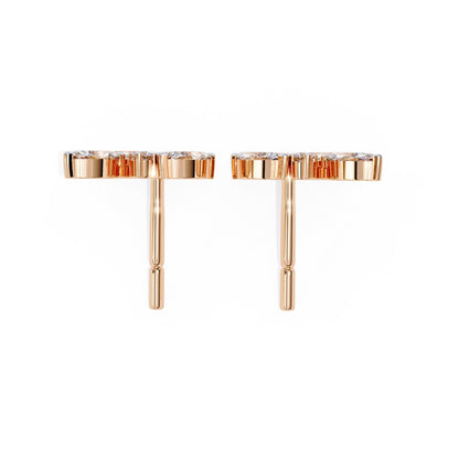 Modern Marquise And Round Lab Grown Diamond Earrings
