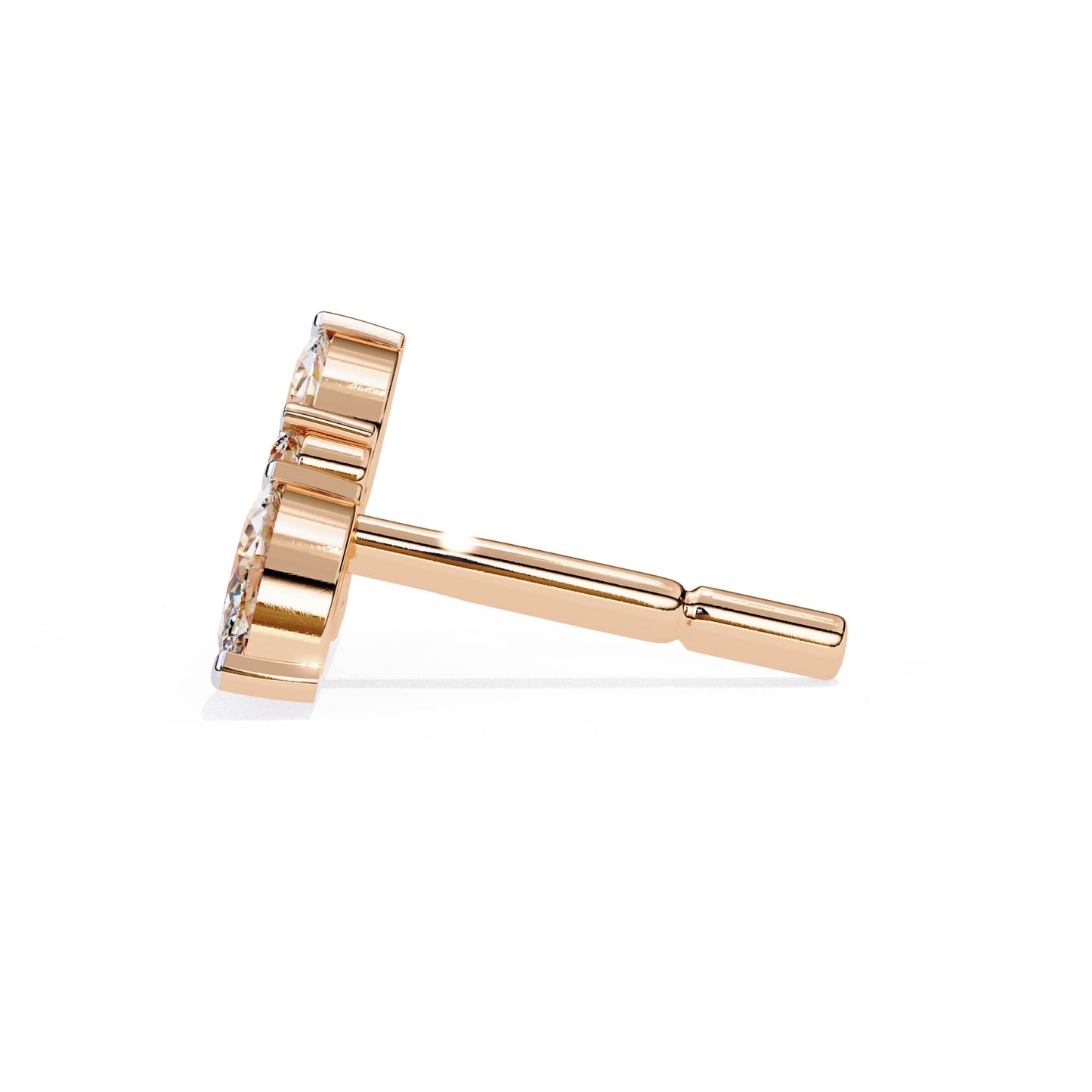 Modern Marquise And Round Lab Grown Diamond Earrings