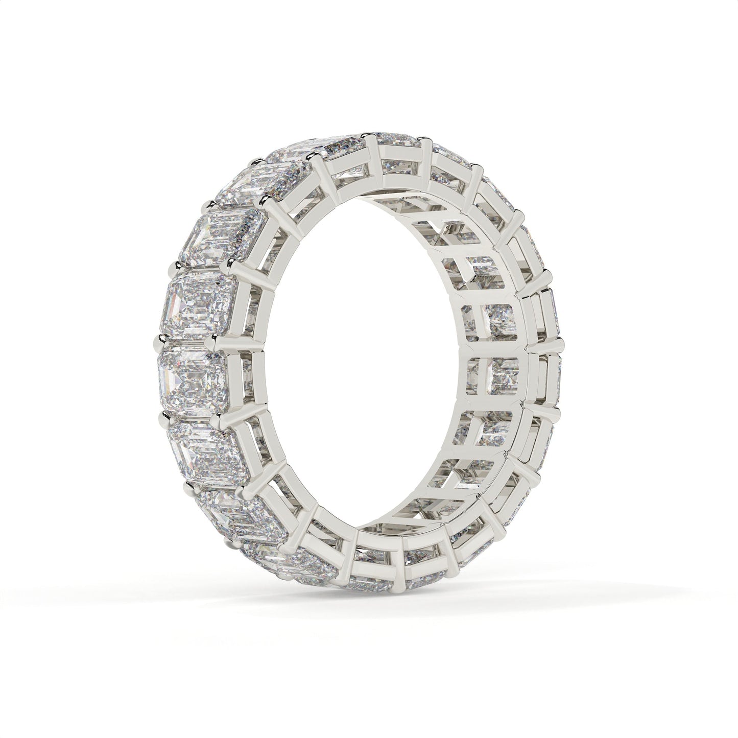 Lab Grown Emerald Diamond Full Eternity Ring