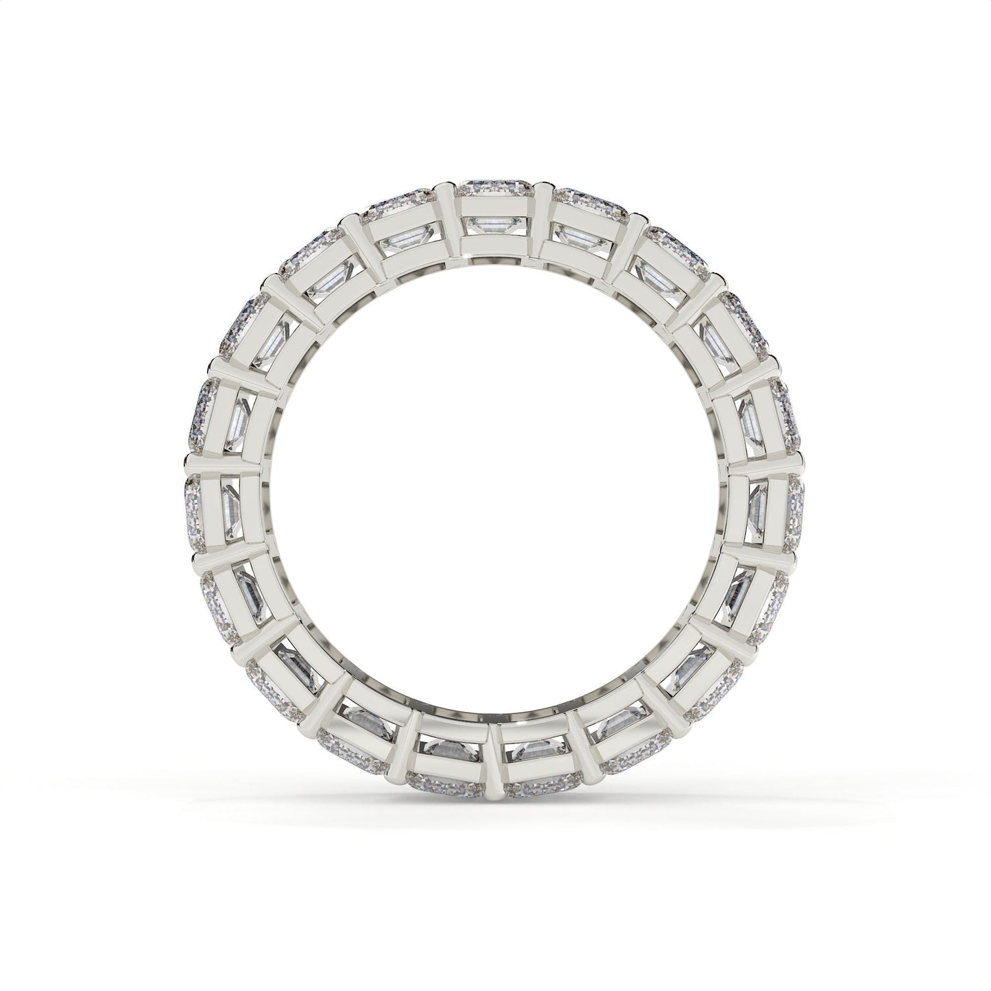 Lab Grown Emerald Diamond Full Eternity Ring