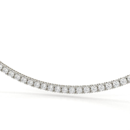 Round Cut Lab Diamond Tennis Necklace