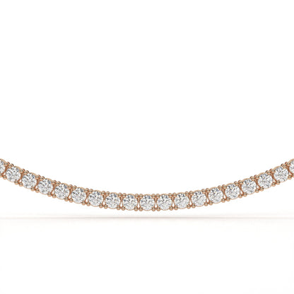 Round Cut Lab Diamond Tennis Necklace