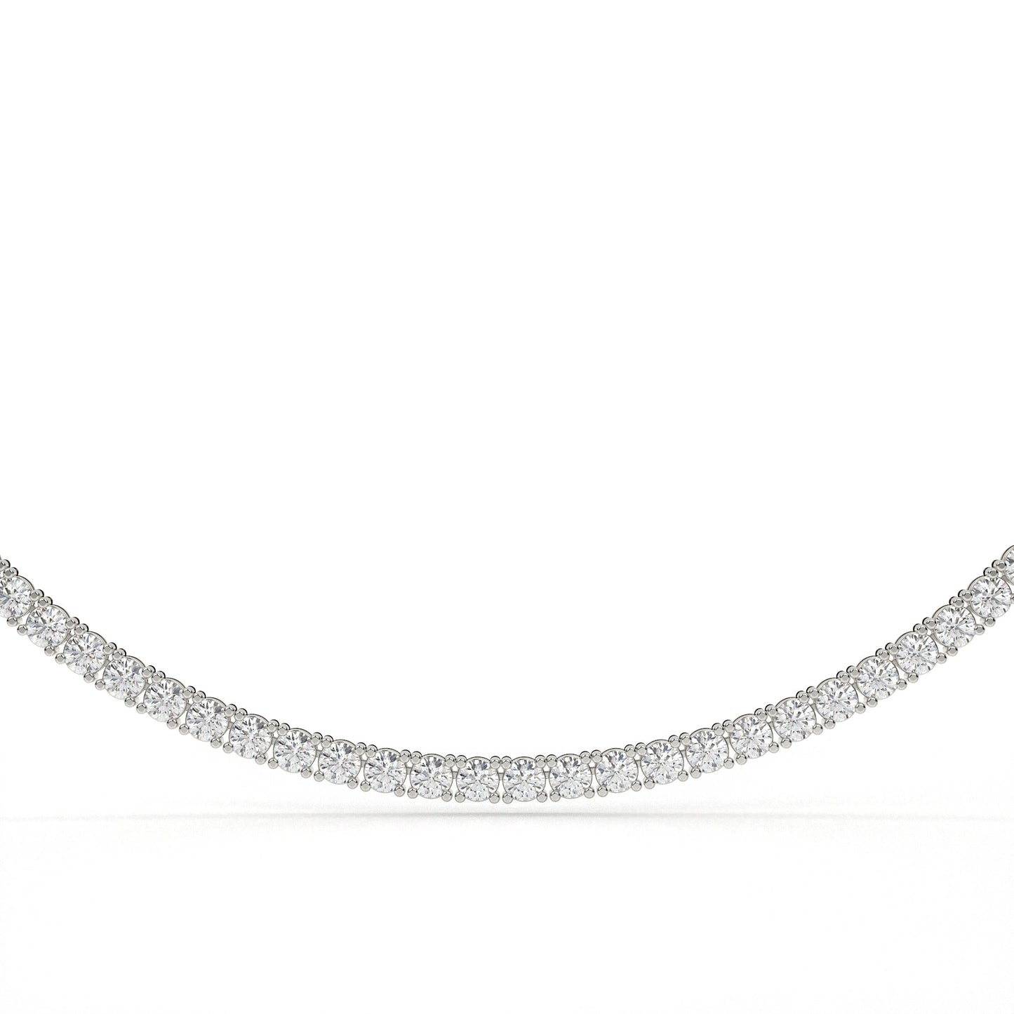 Lab Grown Diamond Round Cut Tennis Necklace