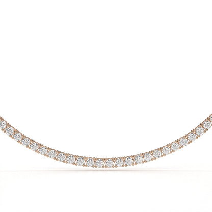 Lab Grown Diamond Round Cut Tennis Necklace