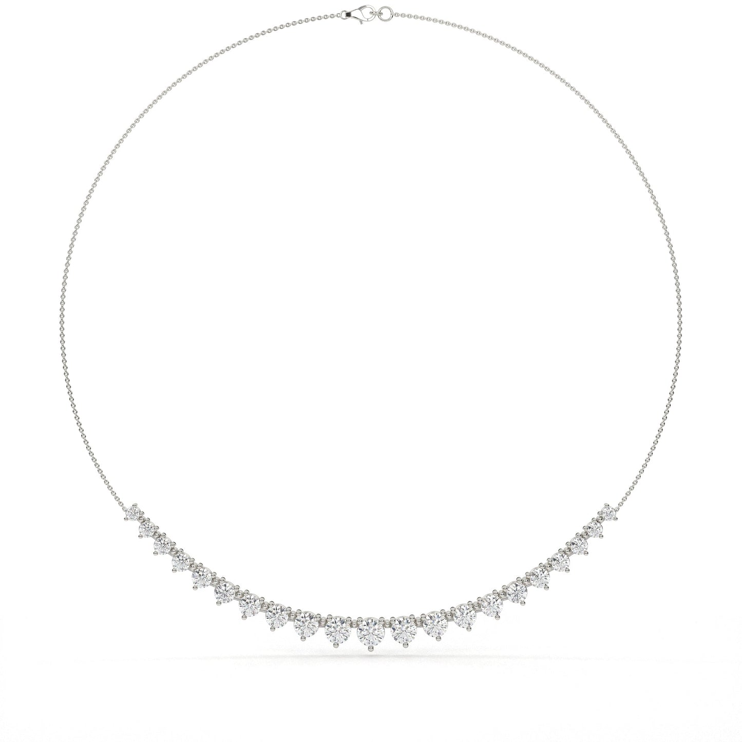 Modern Round Cut Diamond Necklace For Women
