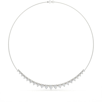 Modern Round Cut Diamond Necklace For Women