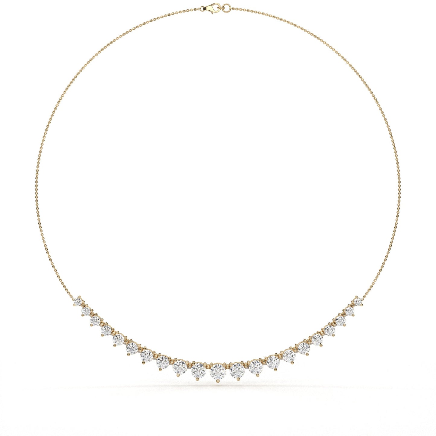 Modern Round Cut Diamond Necklace For Women