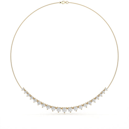 Modern Round Cut Diamond Necklace For Women