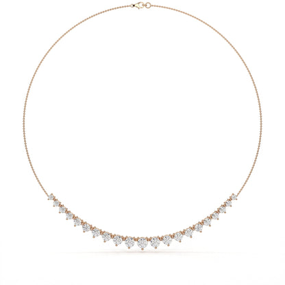 Modern Round Cut Diamond Necklace For Women