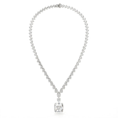 Multi Shape Lab Diamond Drop Necklace