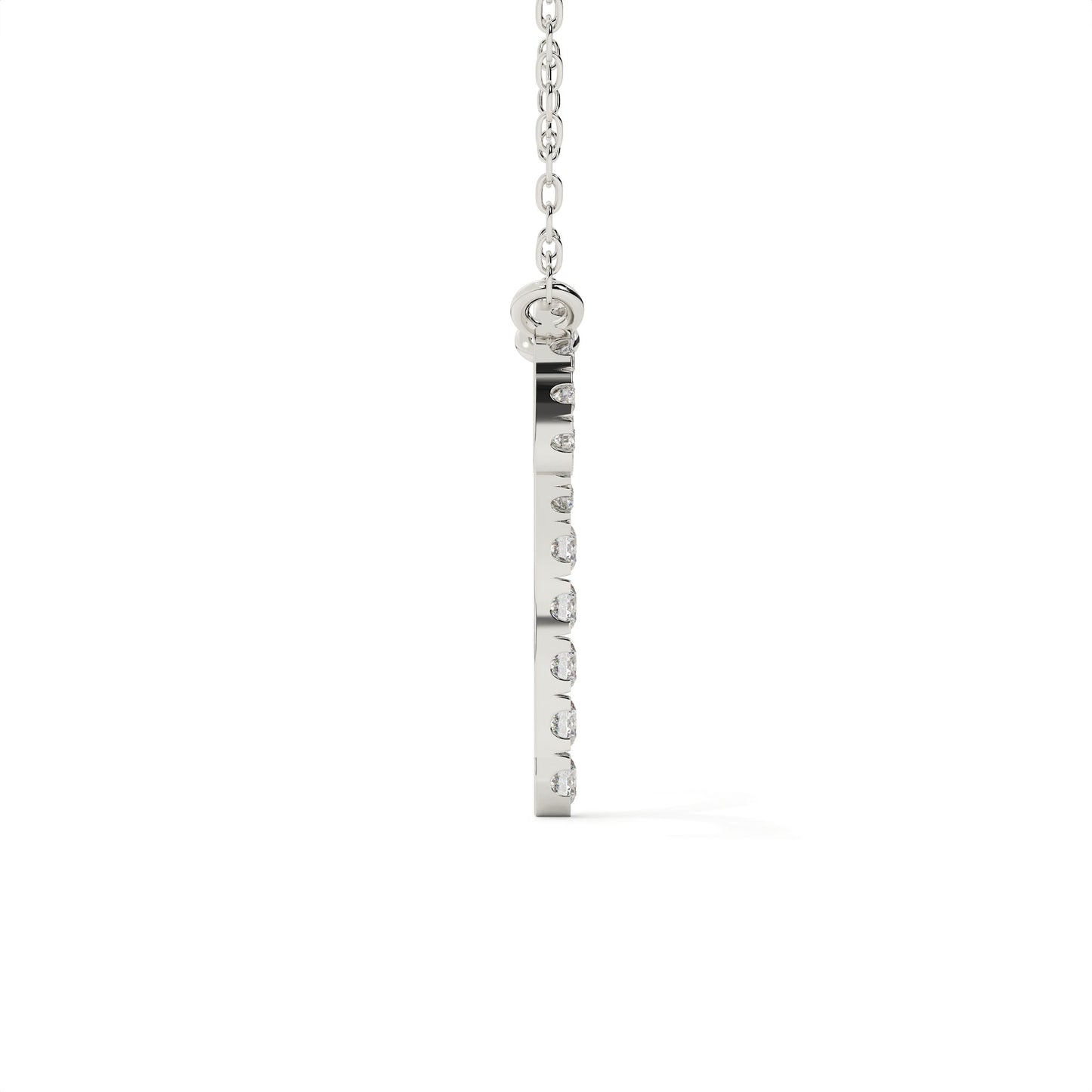 Round Diamond Aries Zodiac Sign Pendant